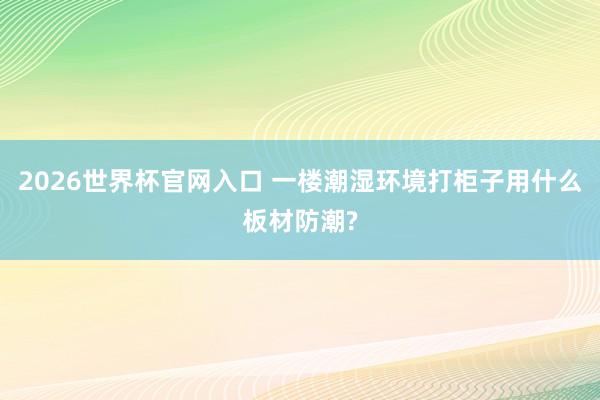 2026世界杯官网入口 一楼潮湿环境打柜子用什么板材防潮?