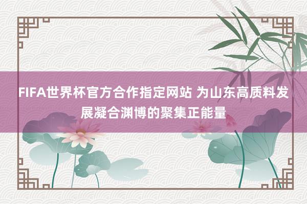 FIFA世界杯官方合作指定网站 为山东高质料发展凝合渊博的聚集正能量