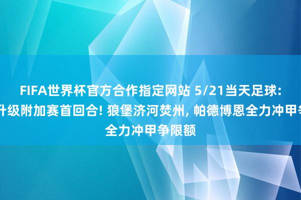 FIFA世界杯官方合作指定网站 5/21当天足球: 德甲升级附加赛首回合! 狼堡济河焚州, 帕德博恩全力冲甲争限额