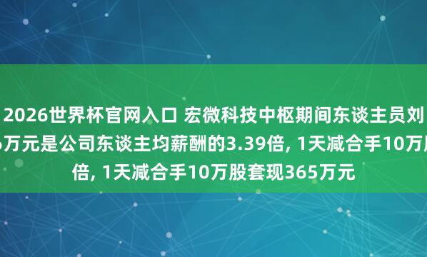 2026世界杯官网入口 宏微科技中枢期间东谈主员刘利峰年薪63.76万元是公司东谈主均薪酬的3.39倍, 1天减合手10万股套现365万元
