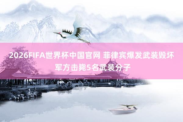 2026FIFA世界杯中国官网 菲律宾爆发武装毁坏 军方击毙5名武装分子