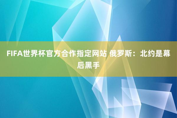 FIFA世界杯官方合作指定网站 俄罗斯：北约是幕后黑手