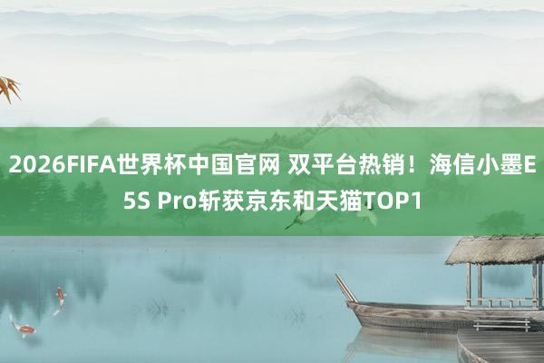 2026FIFA世界杯中国官网 双平台热销！海信小墨E5S Pro斩获京东和天猫TOP1