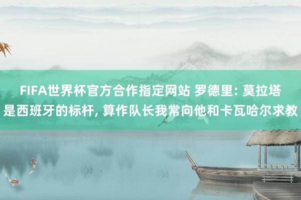 FIFA世界杯官方合作指定网站 罗德里: 莫拉塔是西班牙的标杆, 算作队长我常向他和卡瓦哈尔求教